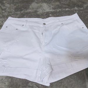 3XL Shein White Denim shorts